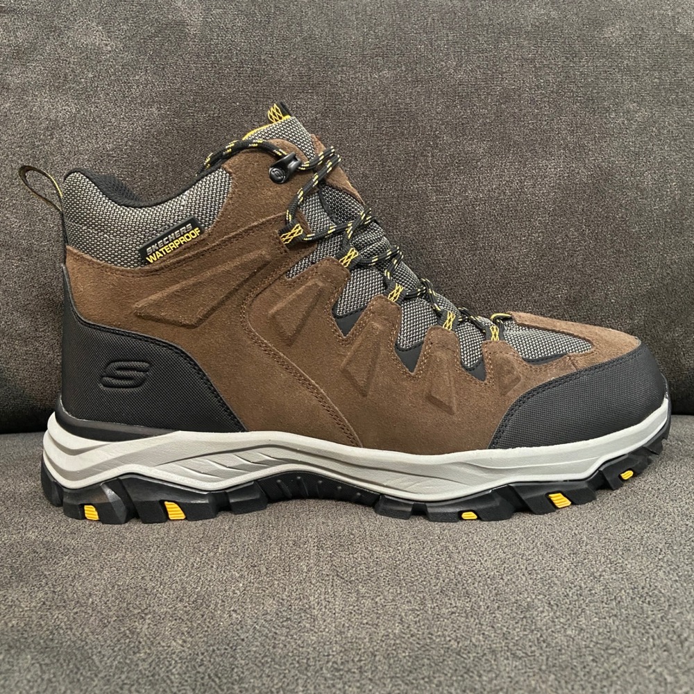 Skechers Rickter-Branson Boot Mens 13 Khaki Waterproof Outdoor Hiking 204910/KHK